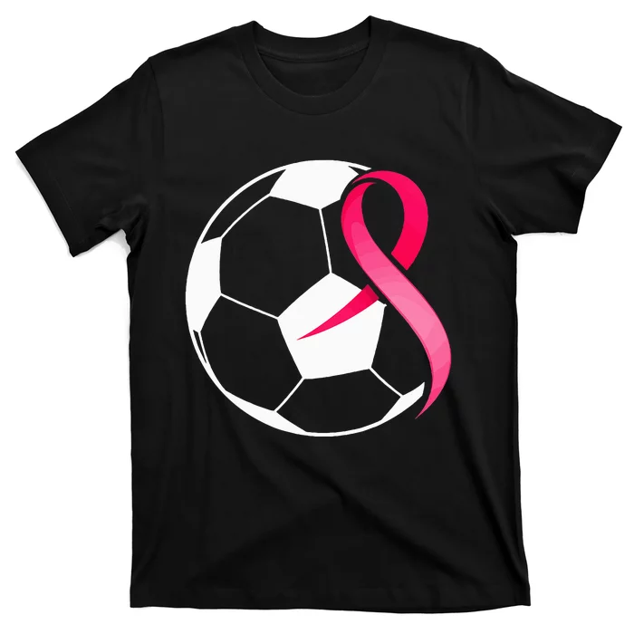 Soccer PinkRibbonHeartCool Breast Cancer Awareness T-Shirt