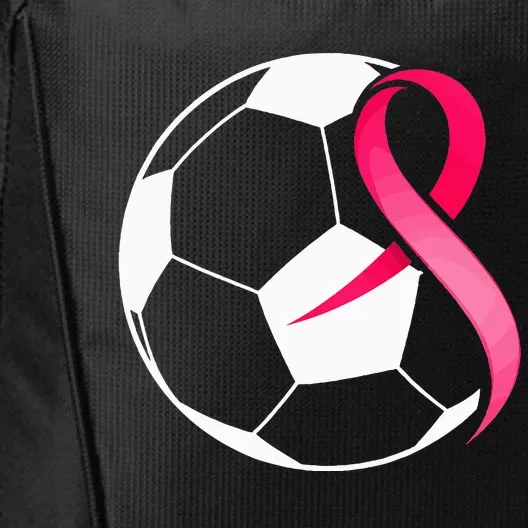 Soccer PinkRibbonHeartCool Breast Cancer Awareness City Backpack