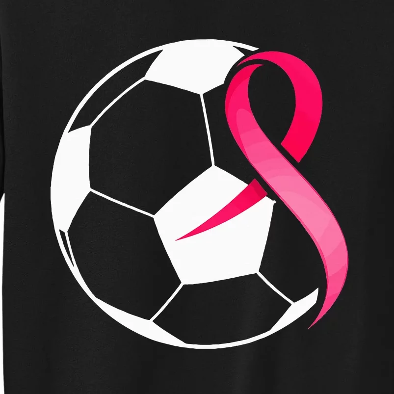 Soccer PinkRibbonHeartCool Breast Cancer Awareness Tall Sweatshirt