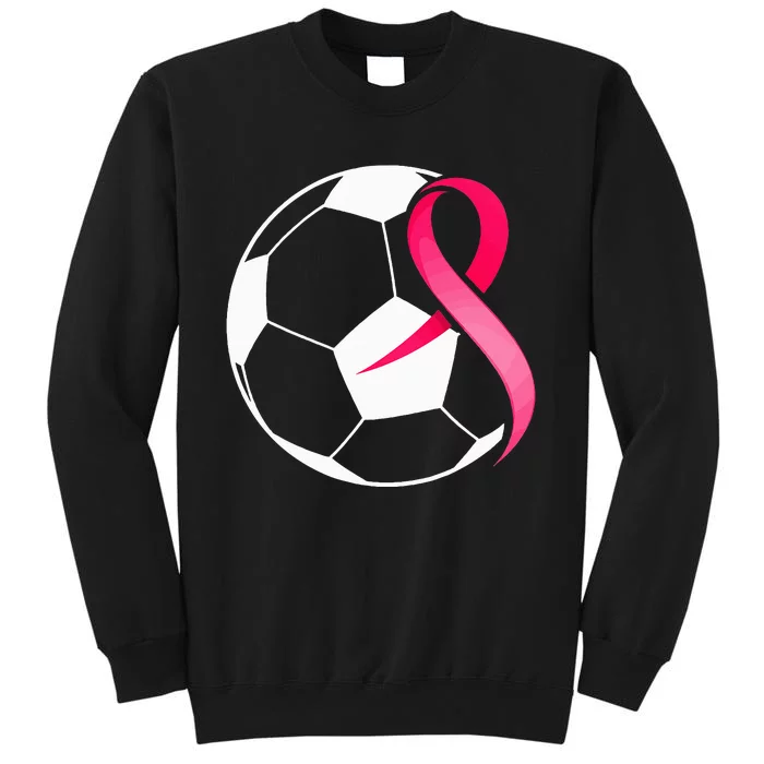 Soccer PinkRibbonHeartCool Breast Cancer Awareness Tall Sweatshirt