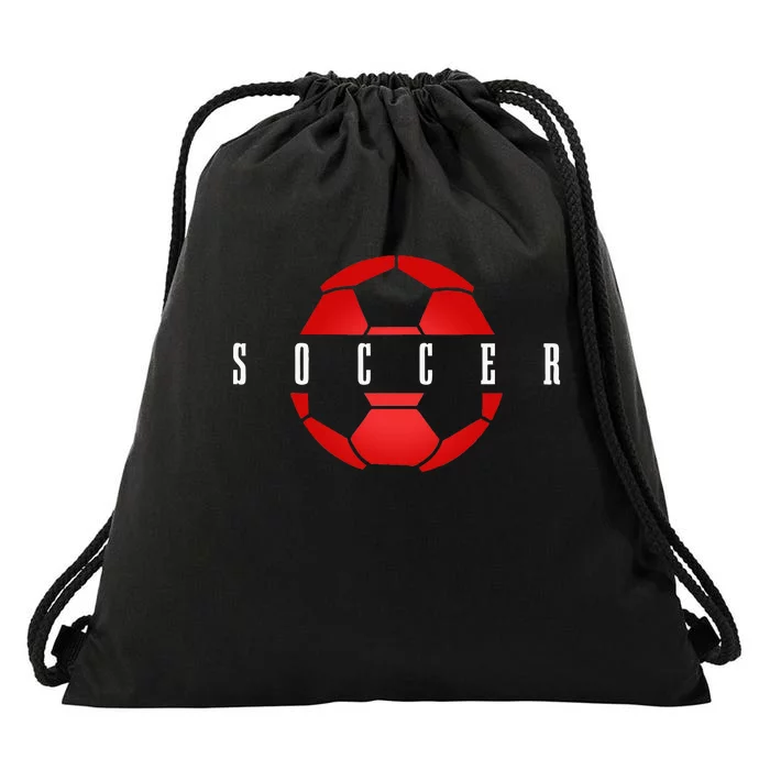 Soccer Player Ball Soccer Drawstring Bag