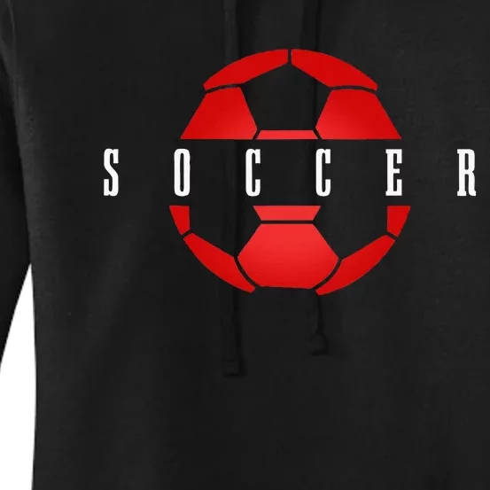 Soccer Player Ball Soccer Women's Pullover Hoodie