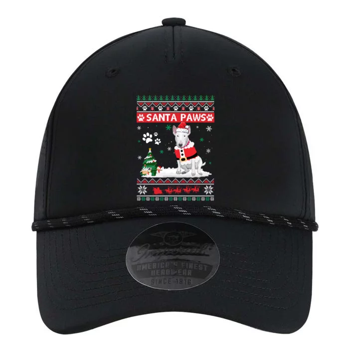 Santa Paws Bull Terrier Merry Christmas Dog Funny Xmas Gift Performance The Dyno Cap