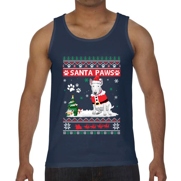 Santa Paws Bull Terrier Merry Christmas Dog Funny Xmas Gift Comfort Colors® Tank Top