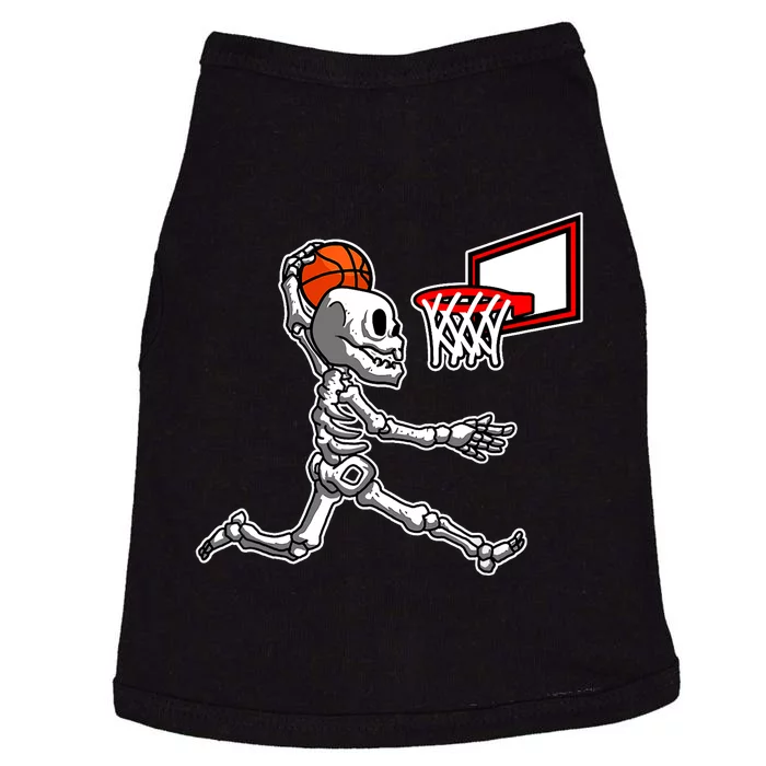 Skeleton Playing Basketball Dunk Halloween Costume Boy Doggie Tank