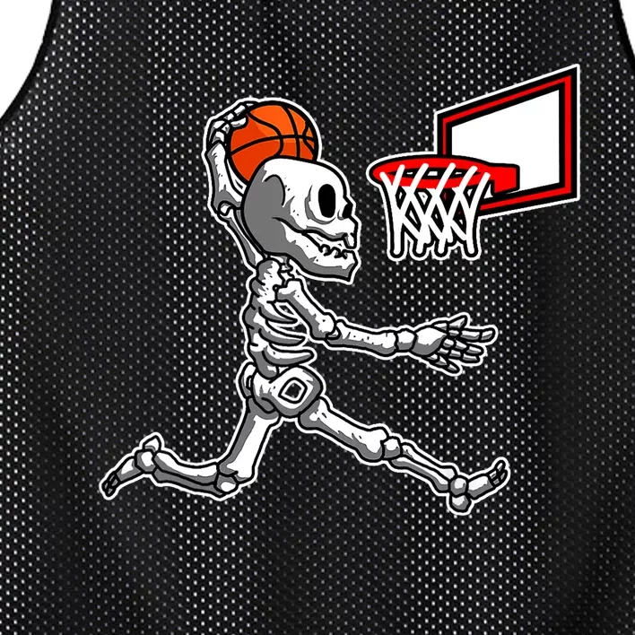 Skeleton Playing Basketball Dunk Halloween Costume Boy Mesh Reversible Basketball Jersey Tank