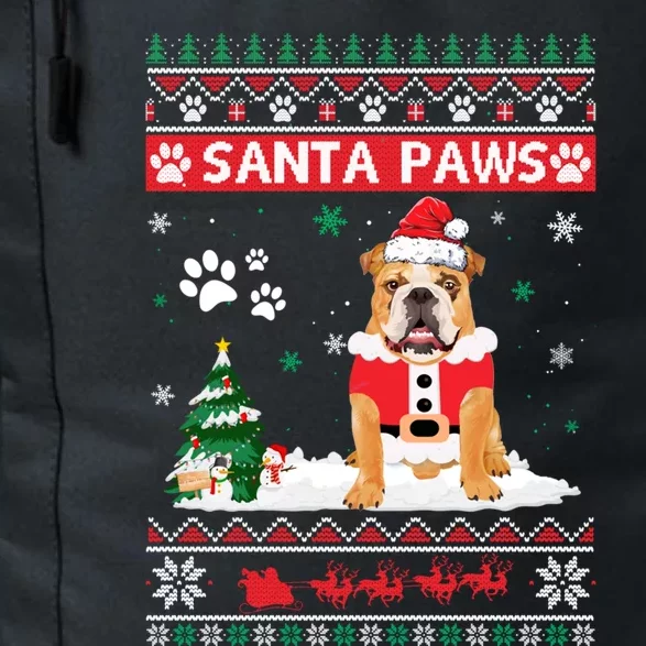 Santa Paws Bulldog Merry Christmas Dog Funny Xmas Cute Gift Daily Commute Backpack