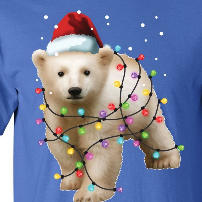 Santa Polar Bear Christmas Bear Lover Cool Gift Tall T-Shirt