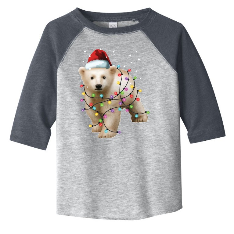 Santa Polar Bear Christmas Bear Lover Cool Gift Toddler Fine Jersey T-Shirt