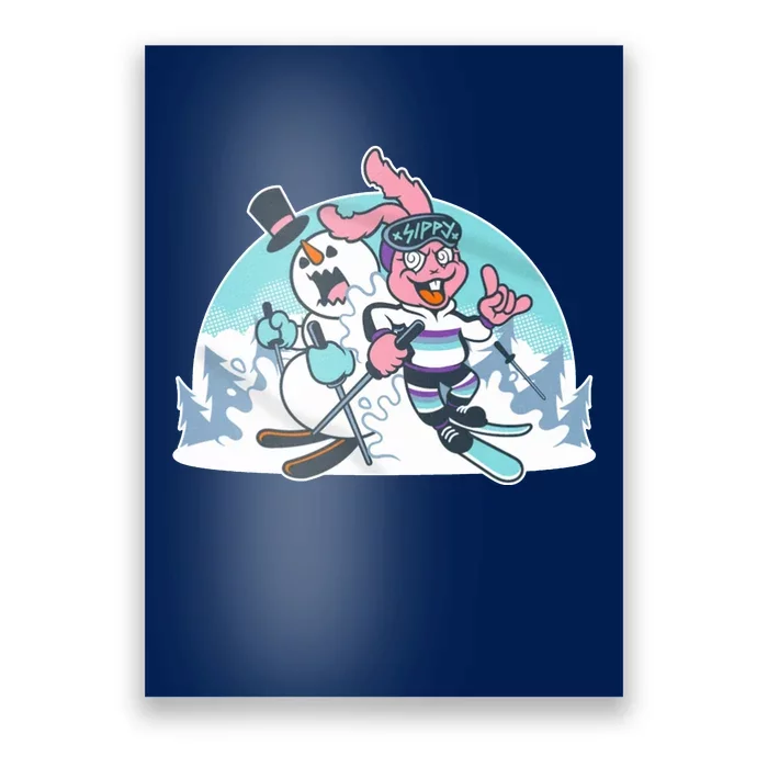 Sippy Powder Bunny Winter Poster