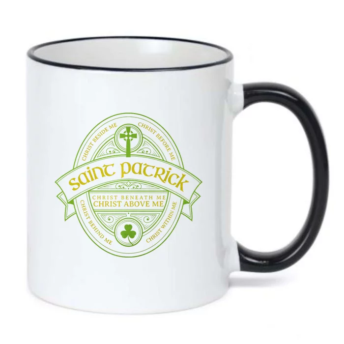 St Patrick Breastplate Prayer Catholic Saint Patricks Day Black Color Changing Mug