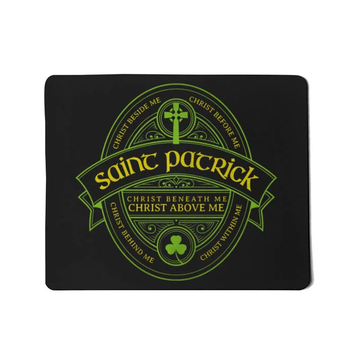 St Patrick Breastplate Prayer Catholic Saint Patricks Day Mousepad