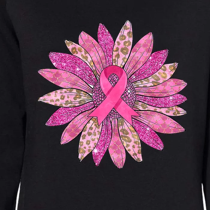 Sunflower Pink Breast Cancer Awareness Support Women Warrior Womens California Wash Sweatshirt