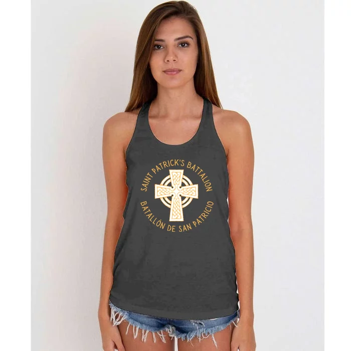 Saint Patrick's Battalion San Patricios Catholic Gift Women's Knotted Racerback Tank