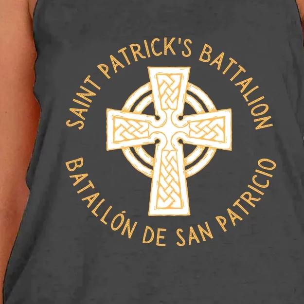 Saint Patrick's Battalion San Patricios Catholic Gift Women's Knotted Racerback Tank