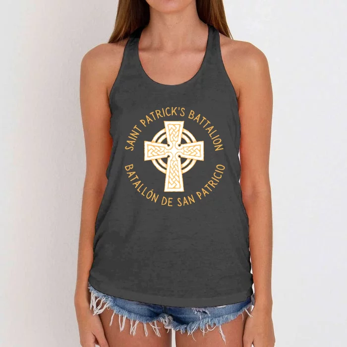 Saint Patrick's Battalion San Patricios Catholic Gift Women's Knotted Racerback Tank