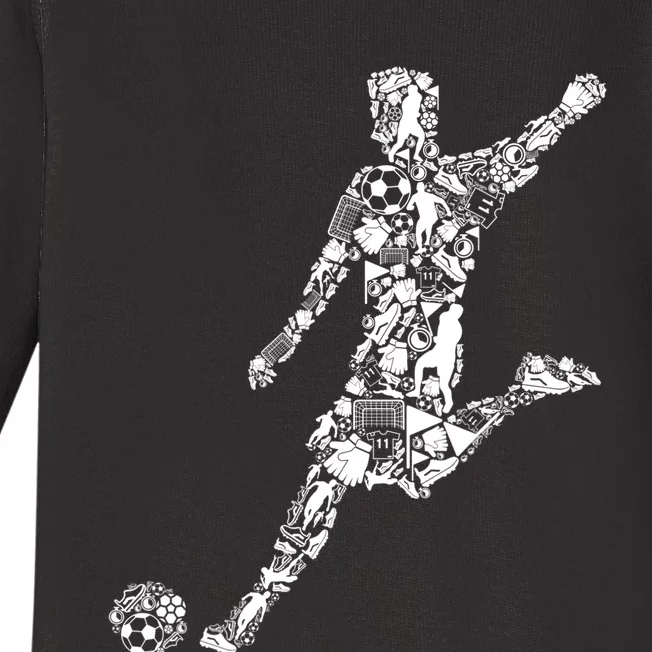 Soccer Player Boys Kids Youth Men TShirt Baby Long Sleeve Bodysuit