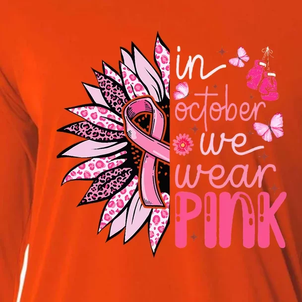 Sunflower P.I.N.K Breast Cancer Awareness Cooling Performance Long Sleeve Crew