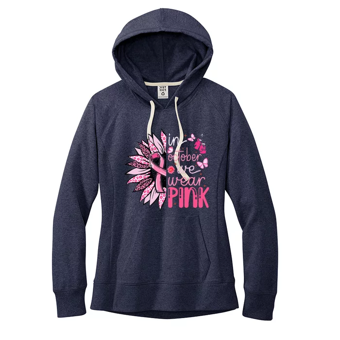 Sunflower P.I.N.K Breast Cancer Awareness Women's Fleece Hoodie