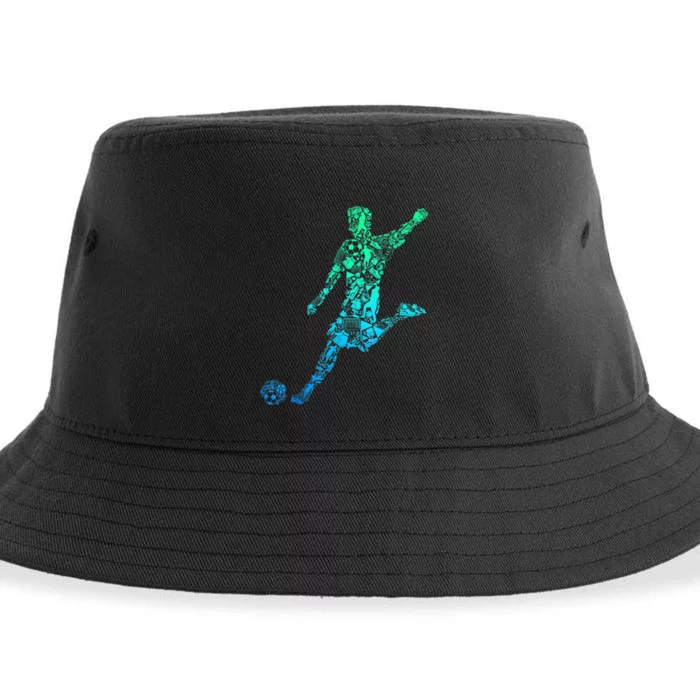 Soccer Player Boys Kids Youth Men TShirt Sustainable Bucket Hat