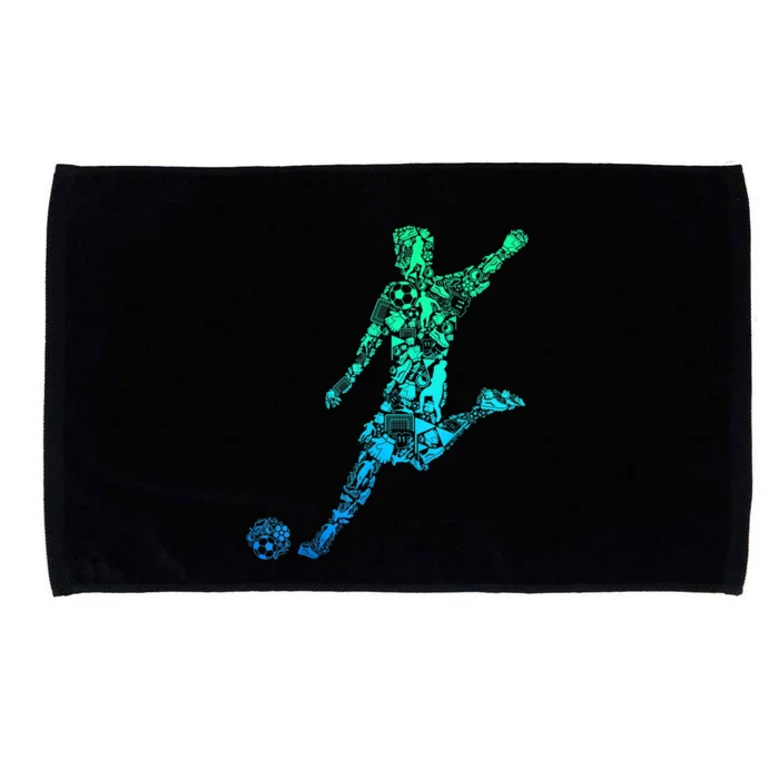 Soccer Player Boys Kids Youth Men TShirt Microfiber Hand Towel