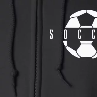 Soccer Player Ball Full Zip Hoodie