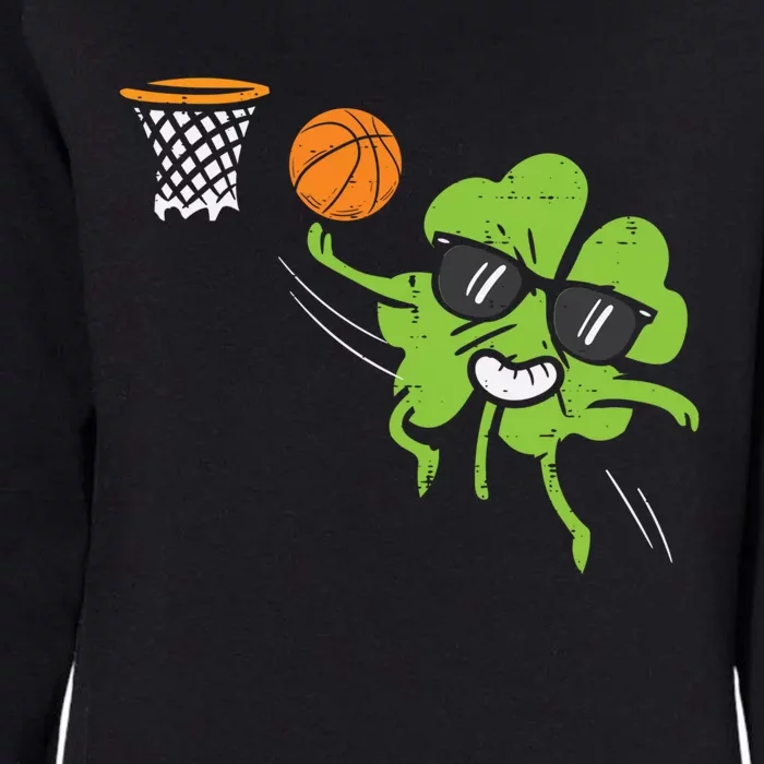 Shamrock Playing Basketball St Patricks Day Cute Gift Womens California Wash Sweatshirt