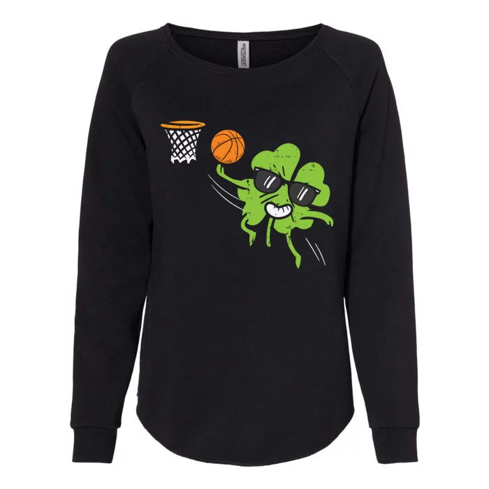 Shamrock Playing Basketball St Patricks Day Cute Gift Womens California Wash Sweatshirt