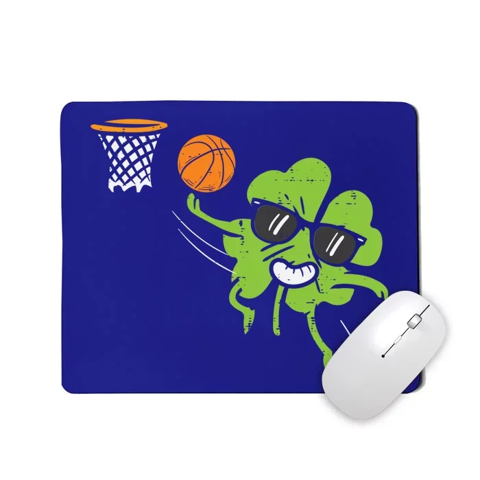 Shamrock Playing Basketball St Patricks Day Cute Gift Mousepad