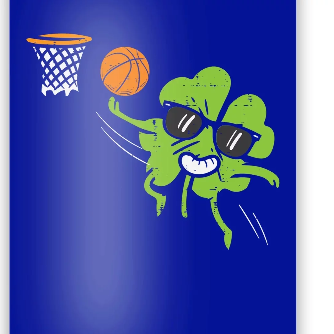 Shamrock Playing Basketball St Patricks Day Cute Gift Poster