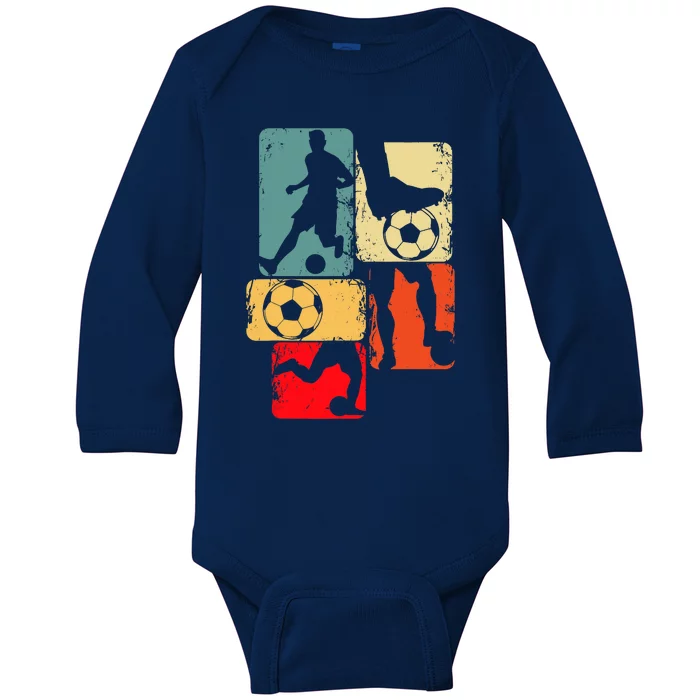 Soccer Player Boy Baby Long Sleeve Bodysuit