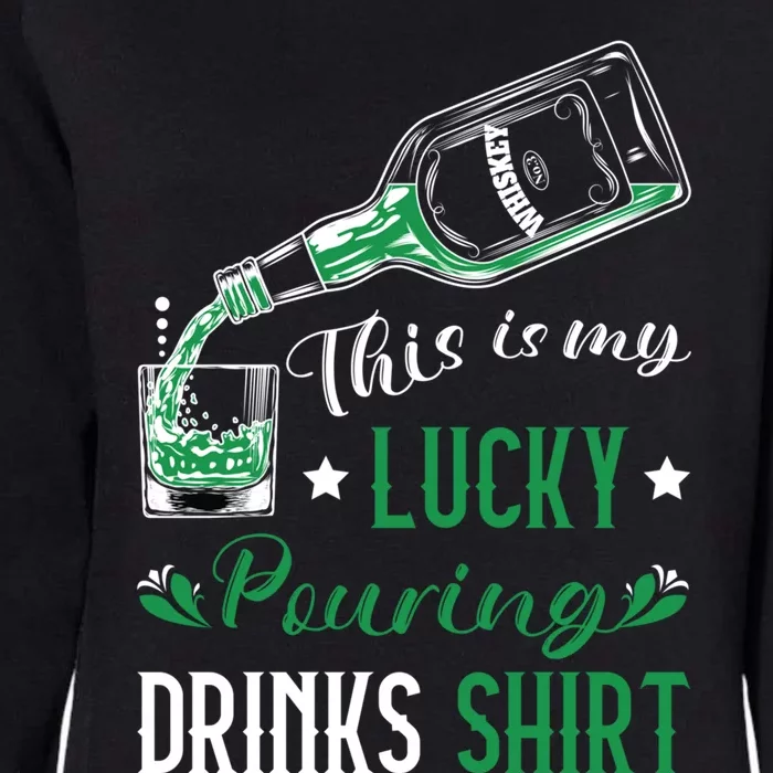 St Patricks Bartender Lucky Pouring S Bartending Gift Womens California Wash Sweatshirt