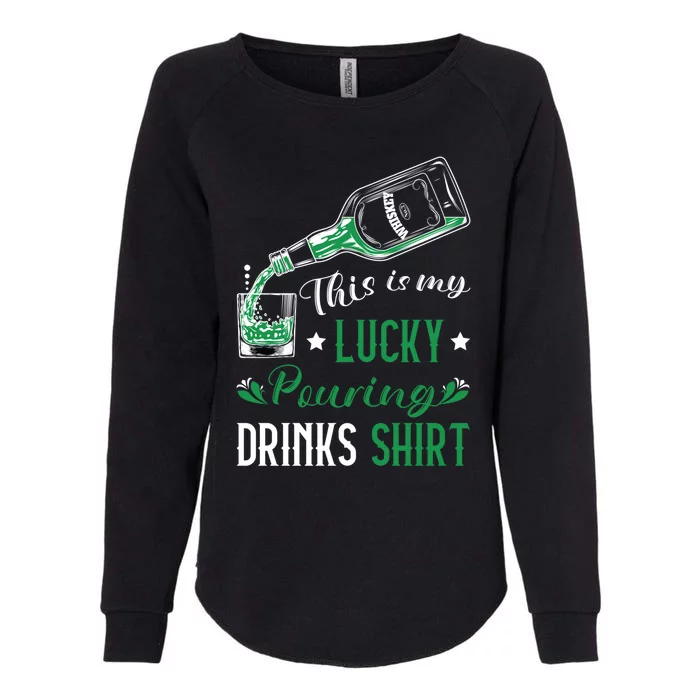 St Patricks Bartender Lucky Pouring S Bartending Gift Womens California Wash Sweatshirt