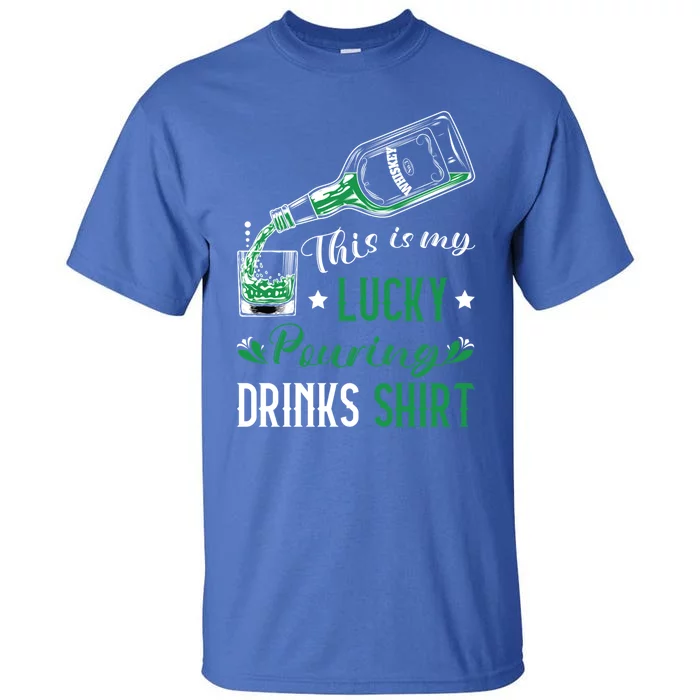 St Patricks Bartender Lucky Pouring S Bartending Gift Tall T-Shirt