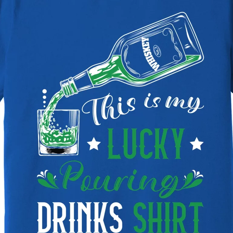 St Patricks Bartender Lucky Pouring S Bartending Gift Premium T-Shirt