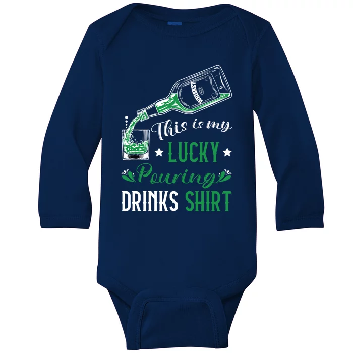 St Patricks Bartender Lucky Pouring S Bartending Gift Baby Long Sleeve Bodysuit