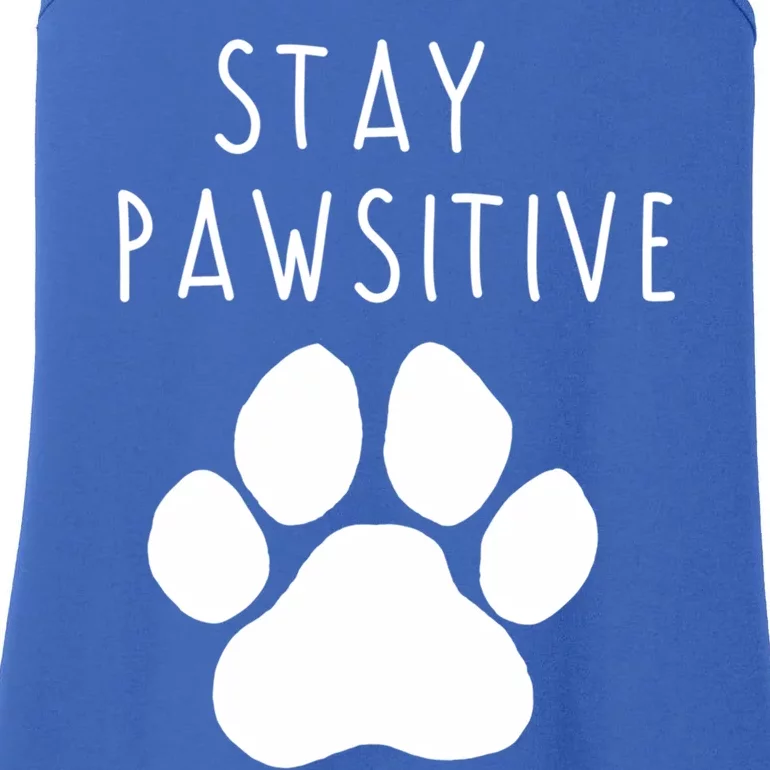 Stay Pawsitive Cool Gift Ladies Essential Tank