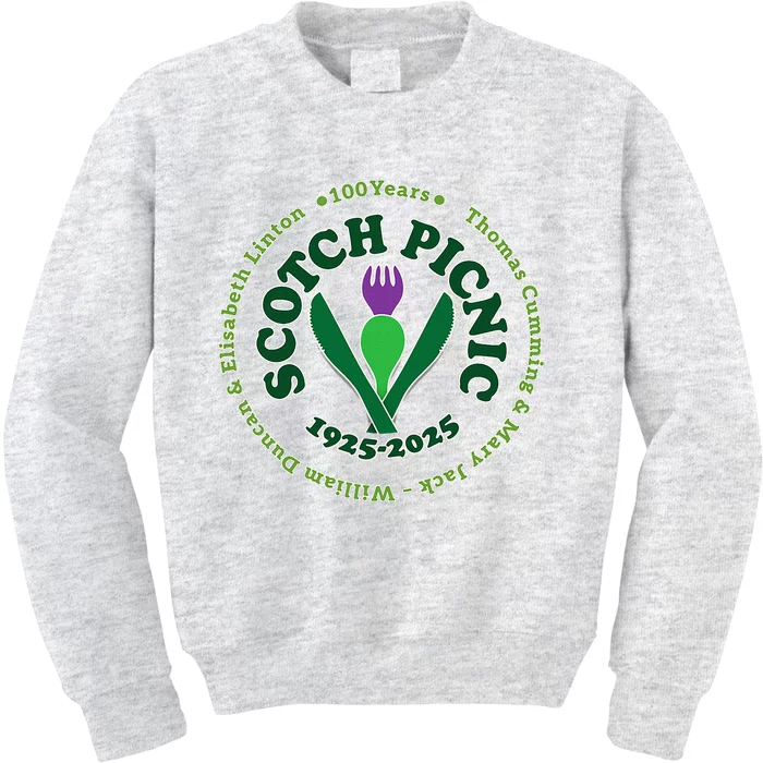 Scotch Picnic Clear Backgound Kids Sweatshirt