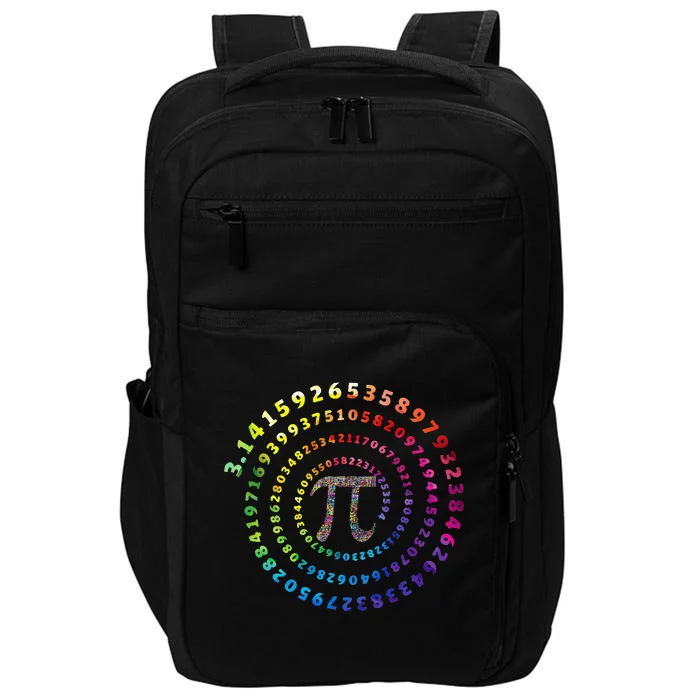 Spiral Pi Color Numbers Math Funny Pi Day Math Teacher Geek Impact Tech Backpack