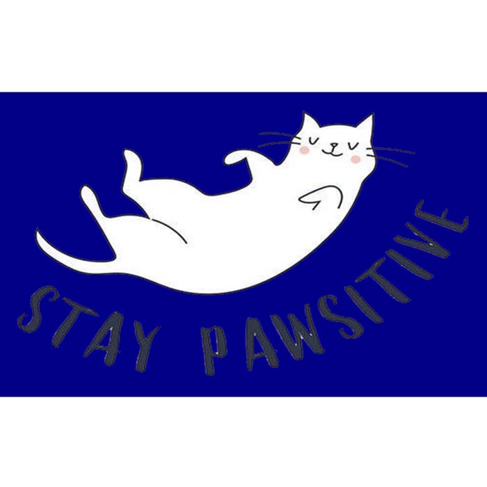 Stay Pawsitive Cat Illustration Great Gift Bumper Sticker