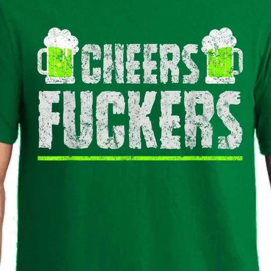 St. Patricks Cheers Tee, Cheers Fuckers Beer Patricks Pajama Set