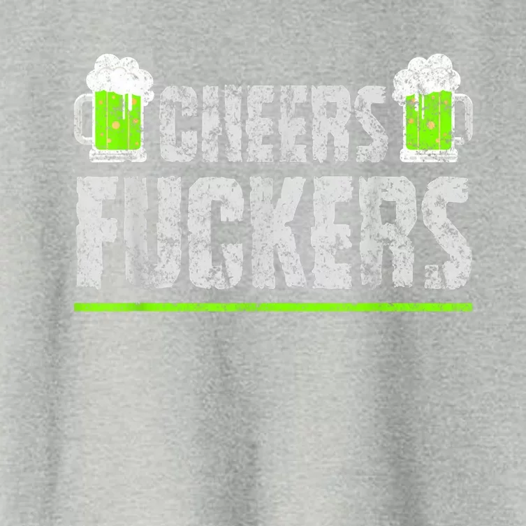 St. Patricks Cheers Tee, Cheers Fuckers Beer Patricks Women's Crop Top Tee