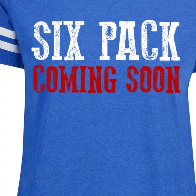 Six Pack Coming Soon Gift Enza Ladies Jersey Football T-Shirt