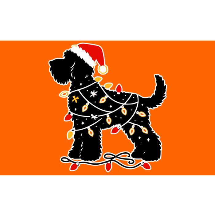 Santa Puppy Christmas Lights Bumper Sticker