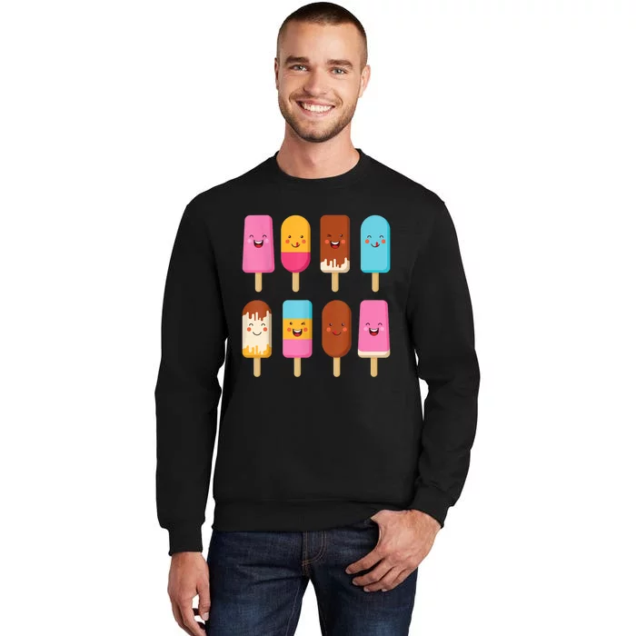 Summer Popsicles Creamsicles Ice Cream Bars With Cute Kawaii Sweatshirt