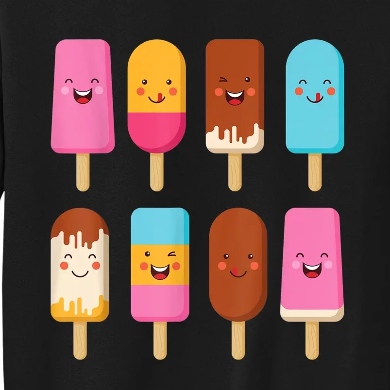 Summer Popsicles Creamsicles Ice Cream Bars With Cute Kawaii Sweatshirt