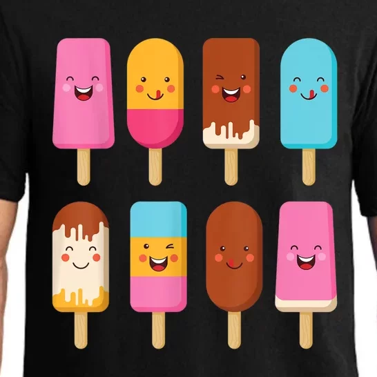 Summer Popsicles Creamsicles Ice Cream Bars With Cute Kawaii Pajama Set