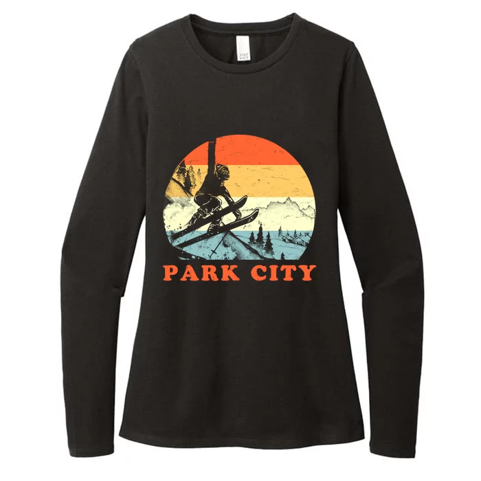 Ski Park City Utah Vintage Snow Skiing Vacation Meaningful Gift Womens CVC Long Sleeve Shirt