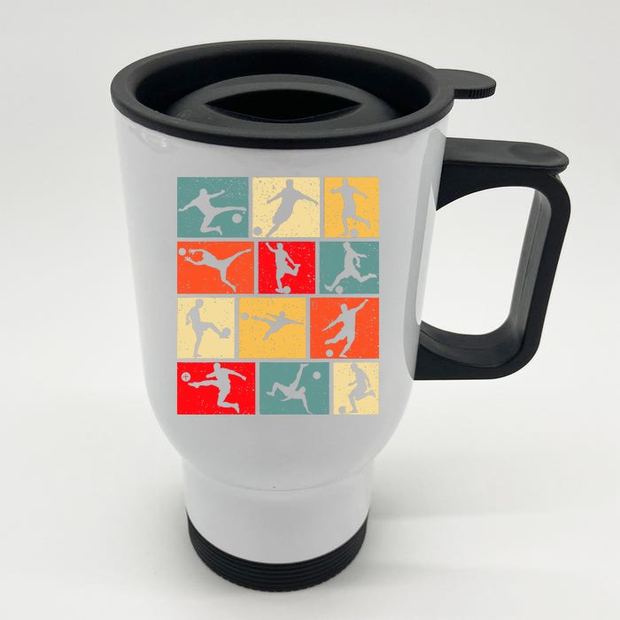 Soccer Player Cool Front & Back Stainless Steel Travel Mug