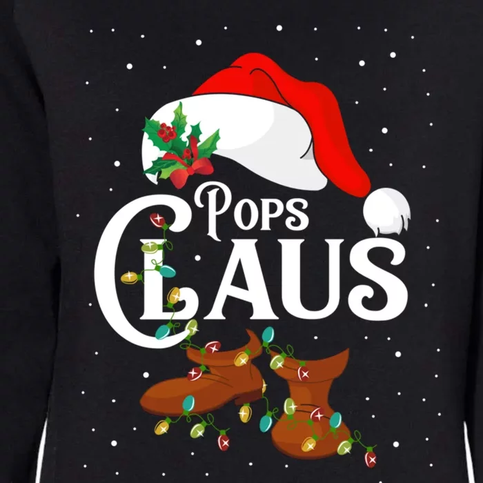 Santa Pops Claus Christmas Lights Family Funny Gift Womens California Wash Sweatshirt